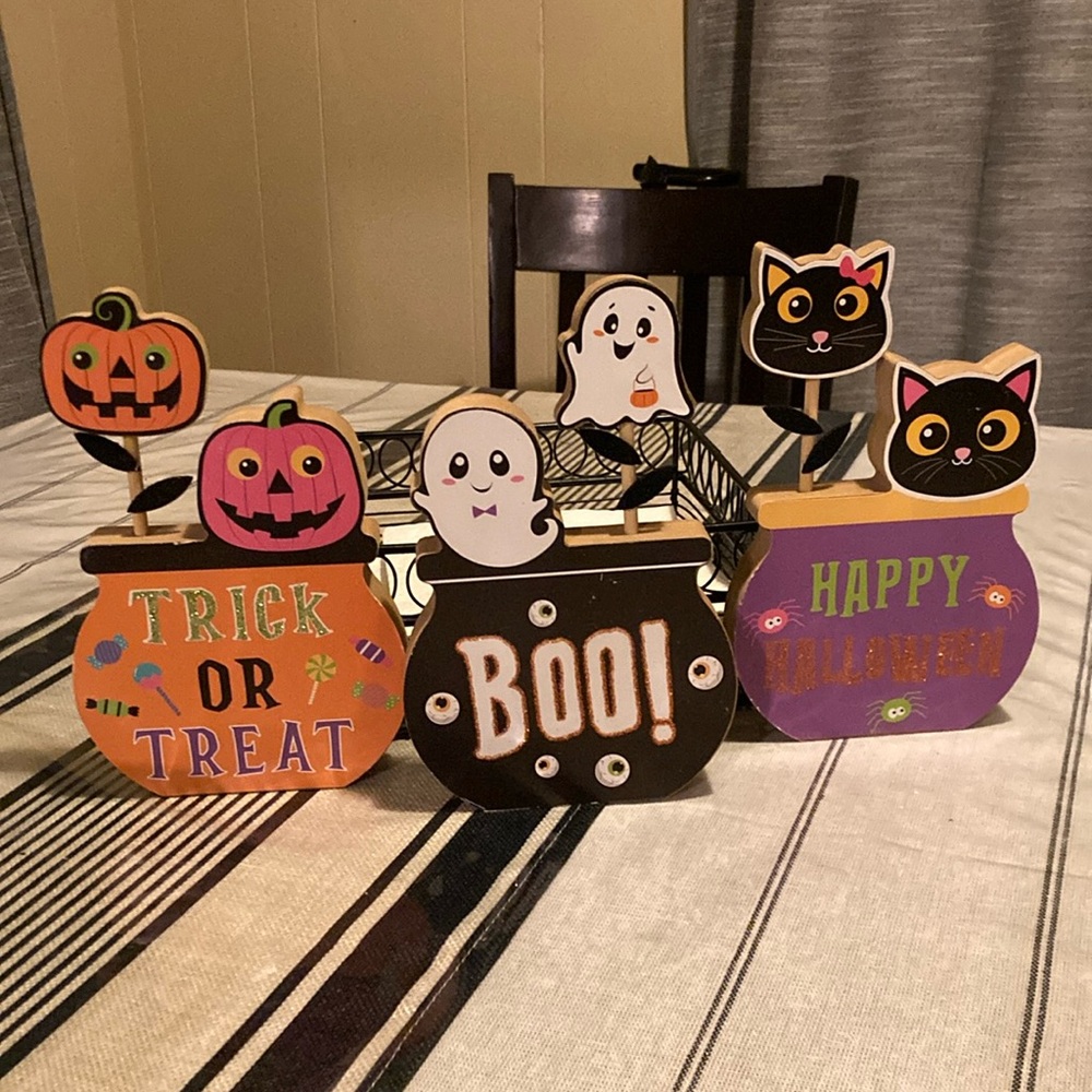 Halloween 🎃🐈‍⬛👻 Decorations a set of 3 pumpkin cat ghost